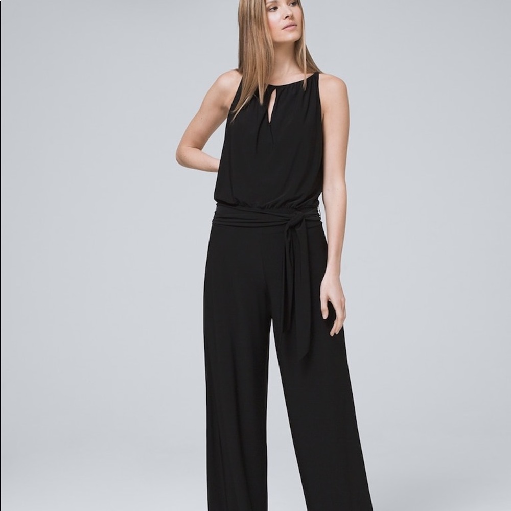 White House Black Market Wide Leg Jumpsuit M
